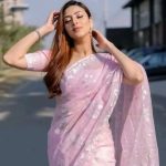 Baby pink Jamdani Saree