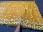 Mastered yellow Jamdani Saree - Image 3