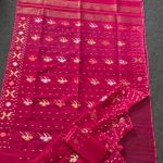 Magenta Jamdani Saree