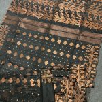 Black and Copper Jamdani Saree