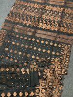 Black and Copper Jamdani Saree