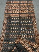 Black and Copper Jamdani Saree - Image 7