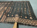 Black and Copper Jamdani Saree - Image 3