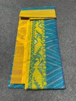 Sea Green and Yellow jamdani Saree - Image 3