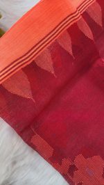 Red Wine Monipuri Saree - Image 8