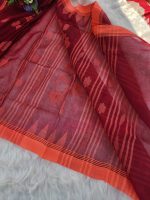 Red Wine Monipuri Saree - Image 2