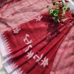 Maroon Monipuri Saree
