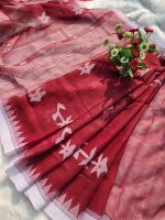 Maroon Monipuri Saree