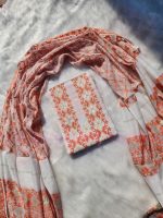 White with orange and golden jori work. - Image 4