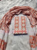 White with orange and golden jori work. - Image 2