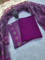 Purple  Jamdani three piece.