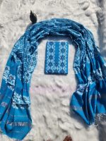 Blue Jamdani three piece. - Image 2