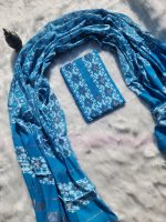 Blue Jamdani three piece.
