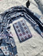 Gray Jamdani three piece. - Image 3