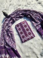 Purple Jamdani three piece.
