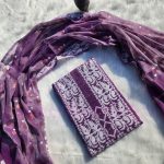 Purple Jamdani three piece.