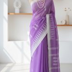 Lavender Monipuri Saree