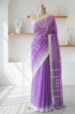 Lavender Monipuri Saree