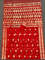 Red and Golden Jamdani Saree
