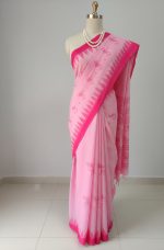 Pink monipuri saree
