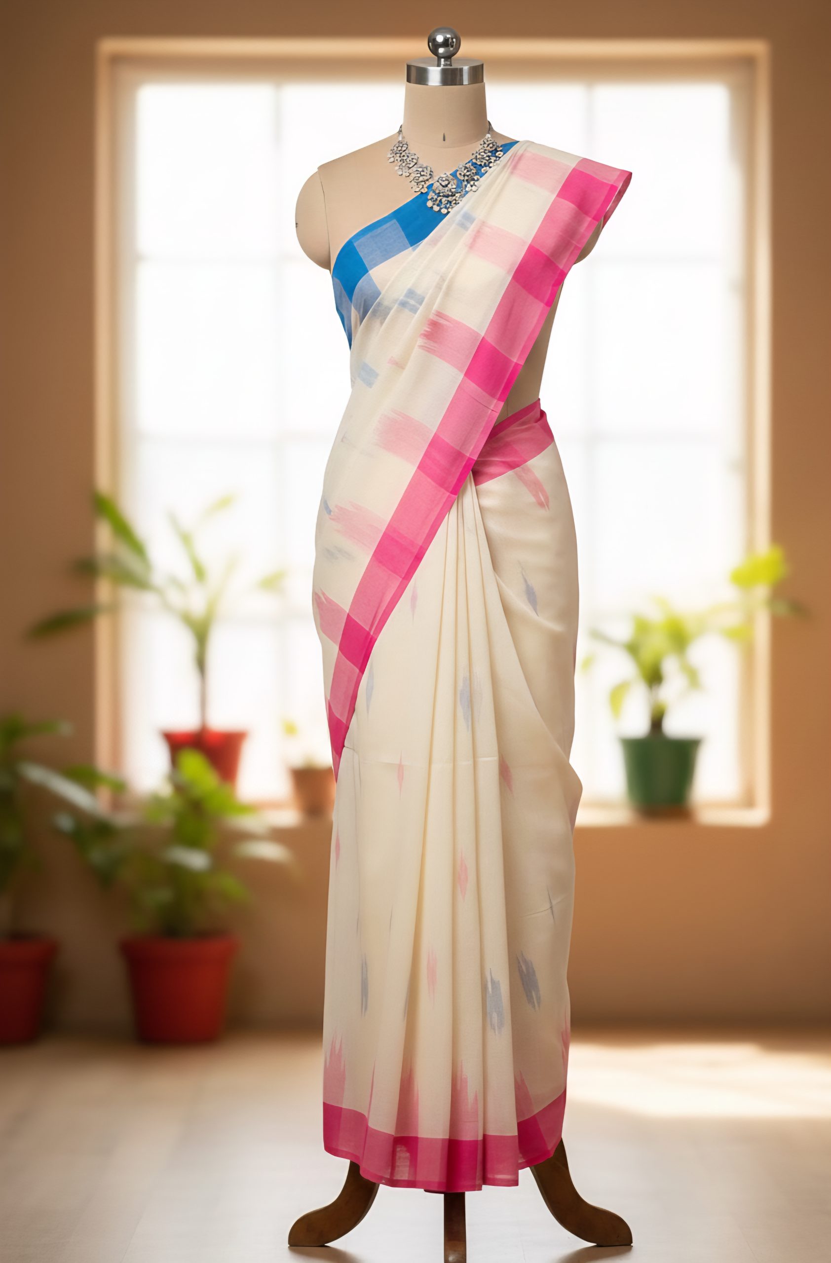 1767262508454 Off white monipuri saree. - Image 1