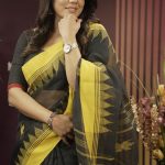 Black and Yellow Monipuri Saree