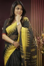Black and Yellow Monipuri Saree